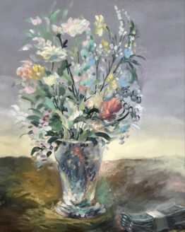 Tilpo-Blomsterfonden-olja-på-duk-50x60cm-Pris 8.500kr